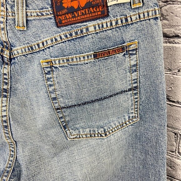 Vintage Lucky Brand Rancher Flare Size Womens 14/32 Distressed Jeans NWT - Picture 6 of 12